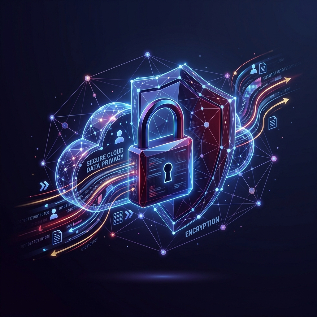 Data Privacy and Encryption Illustration